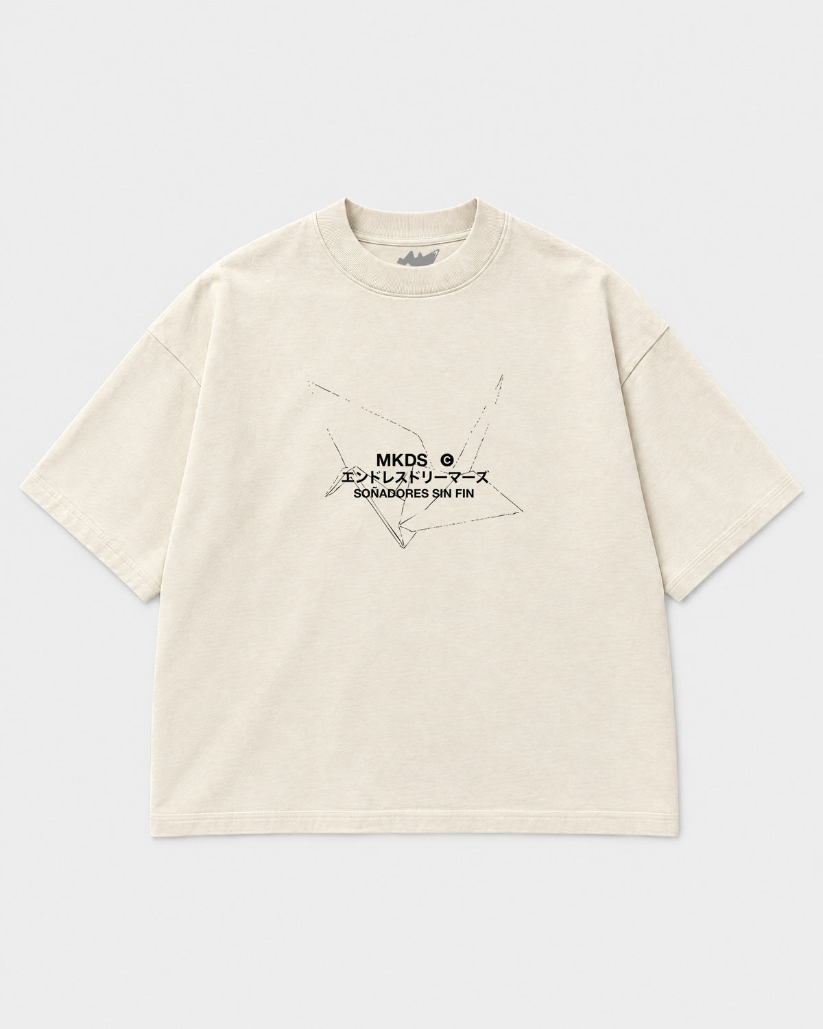 Madkidz Soñadores Sin Fin Tee Pearl White - mockup frente