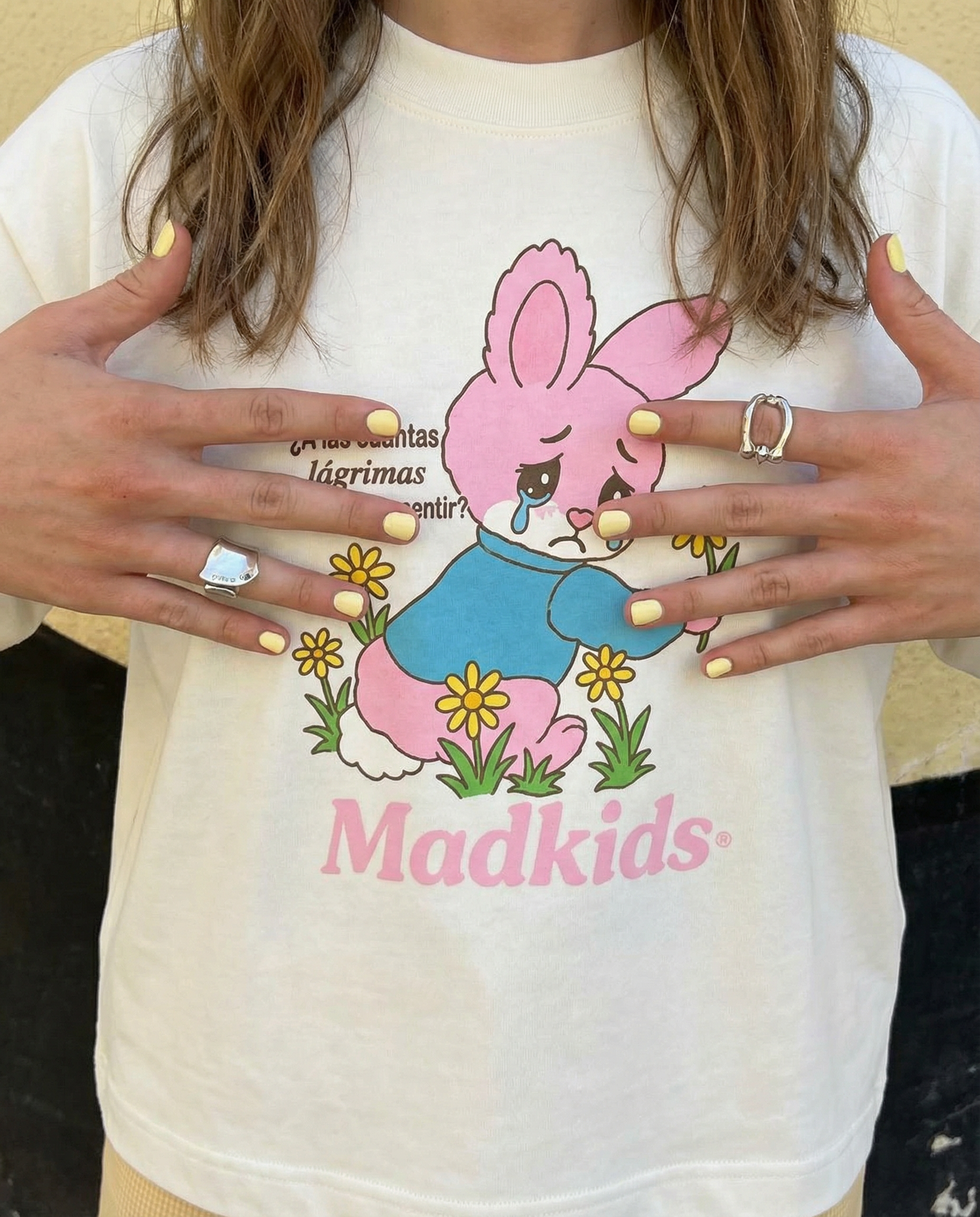 Sad Bunny Tee (Off White)