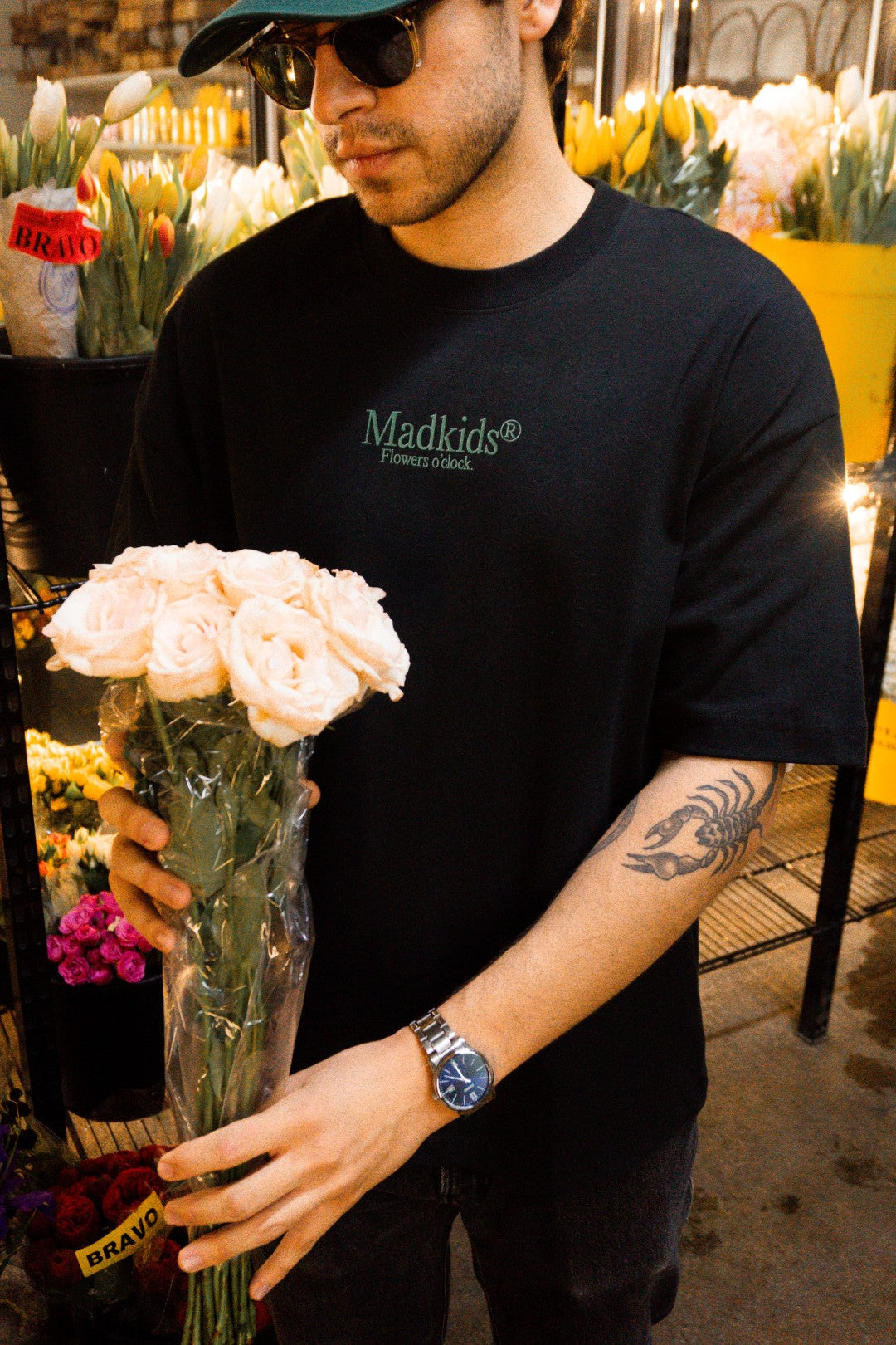 Flowers O'Clock Tee (Black)