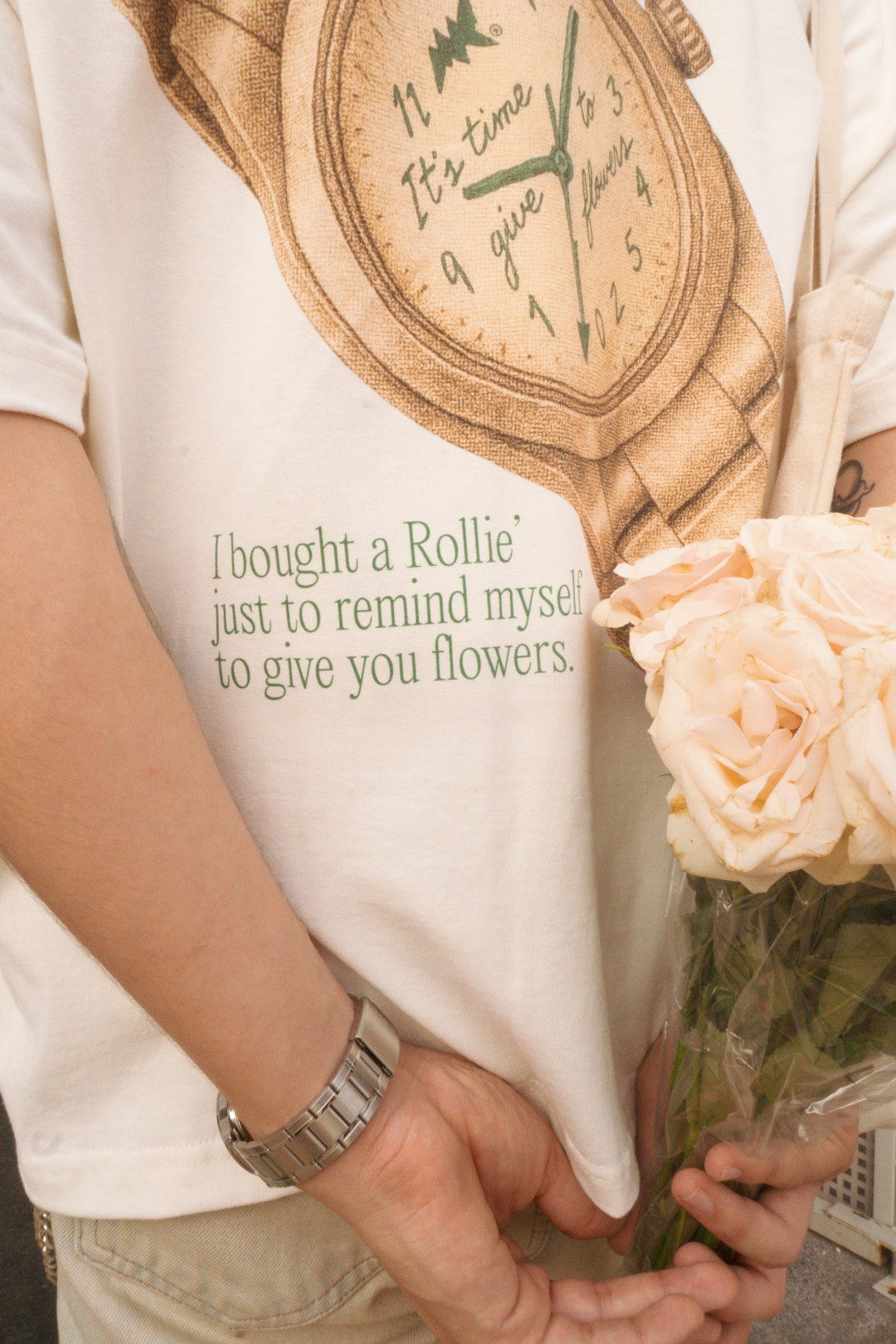 Flowers O'Clock Tee (Off White)