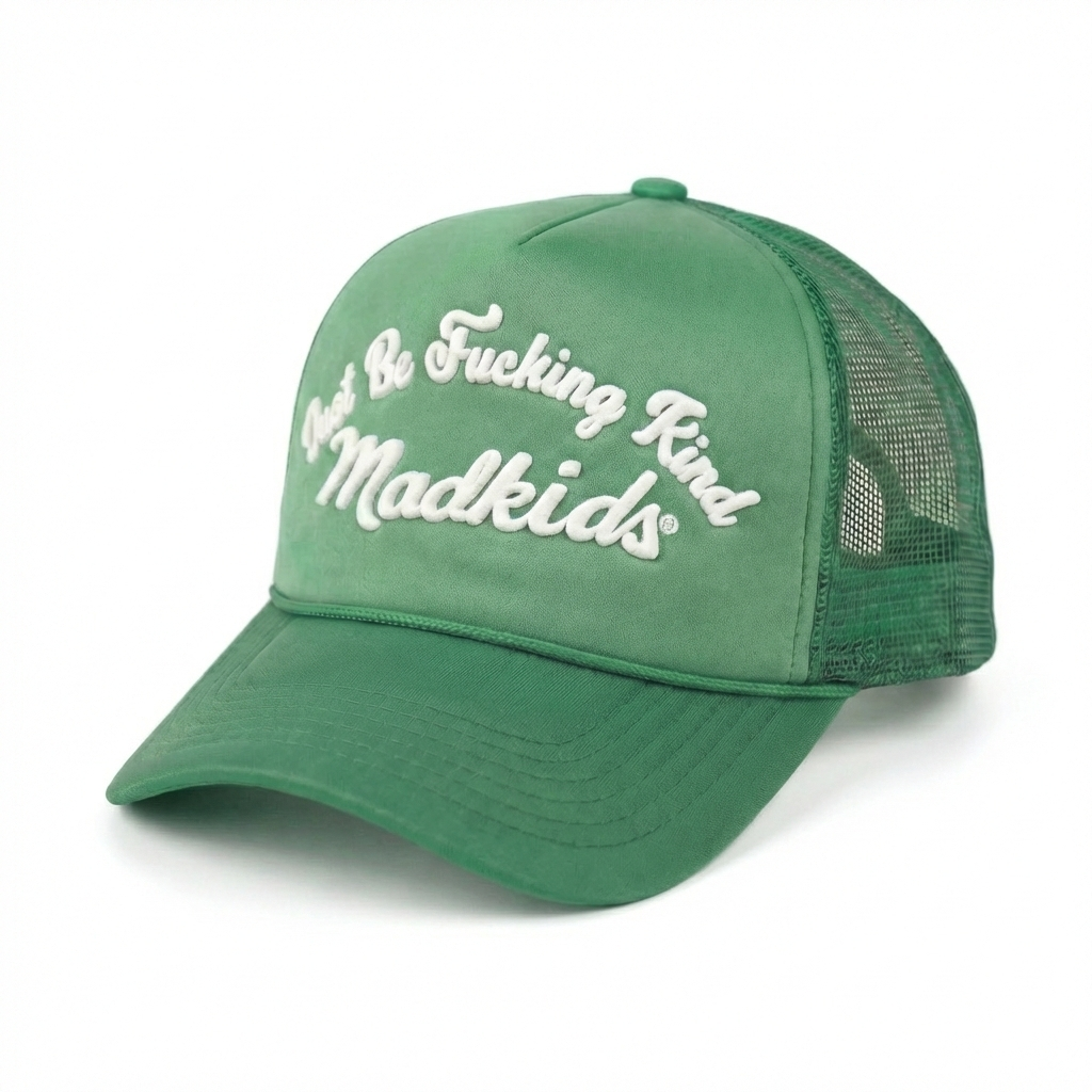 Be Kind Trucker Hat (Heritage Green)