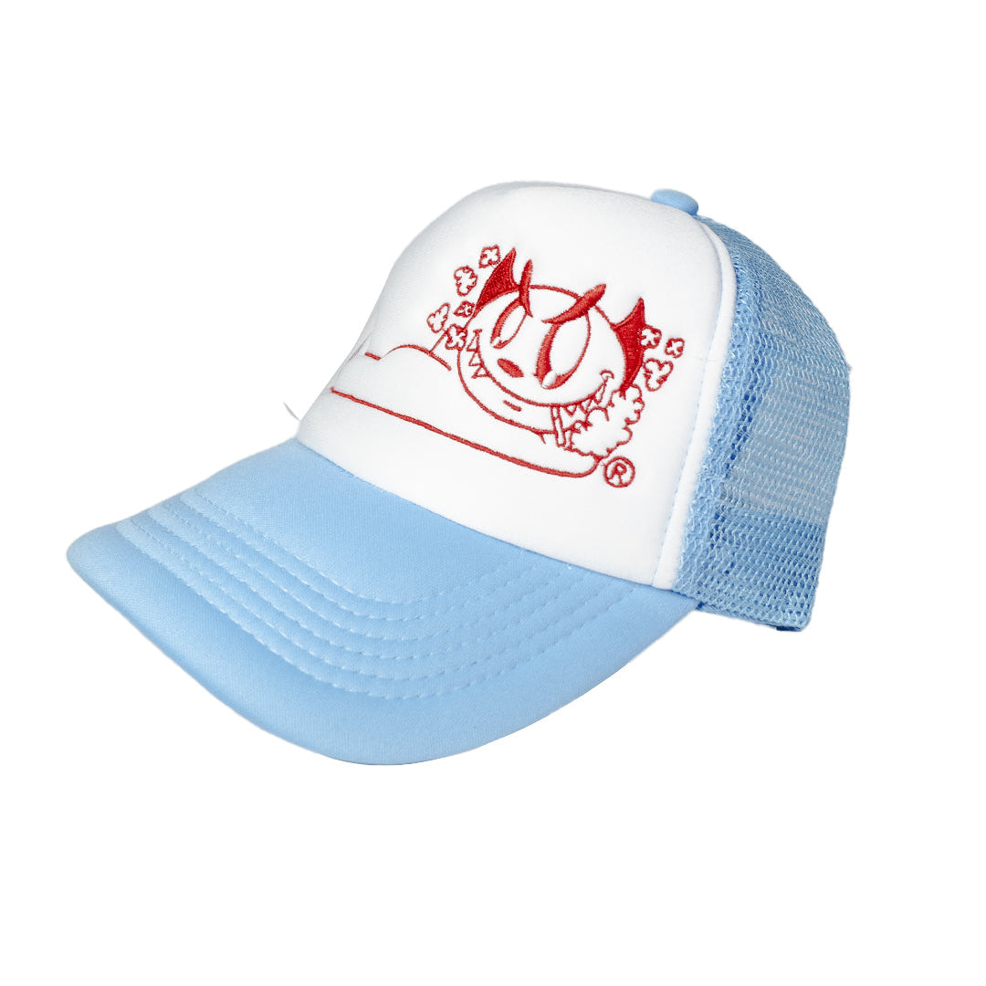 Demi Devil Trucker Hat (Sky Blue)