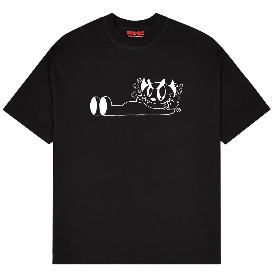 Demi Devil Logo Relaxed Fit T-Shirt (Black)