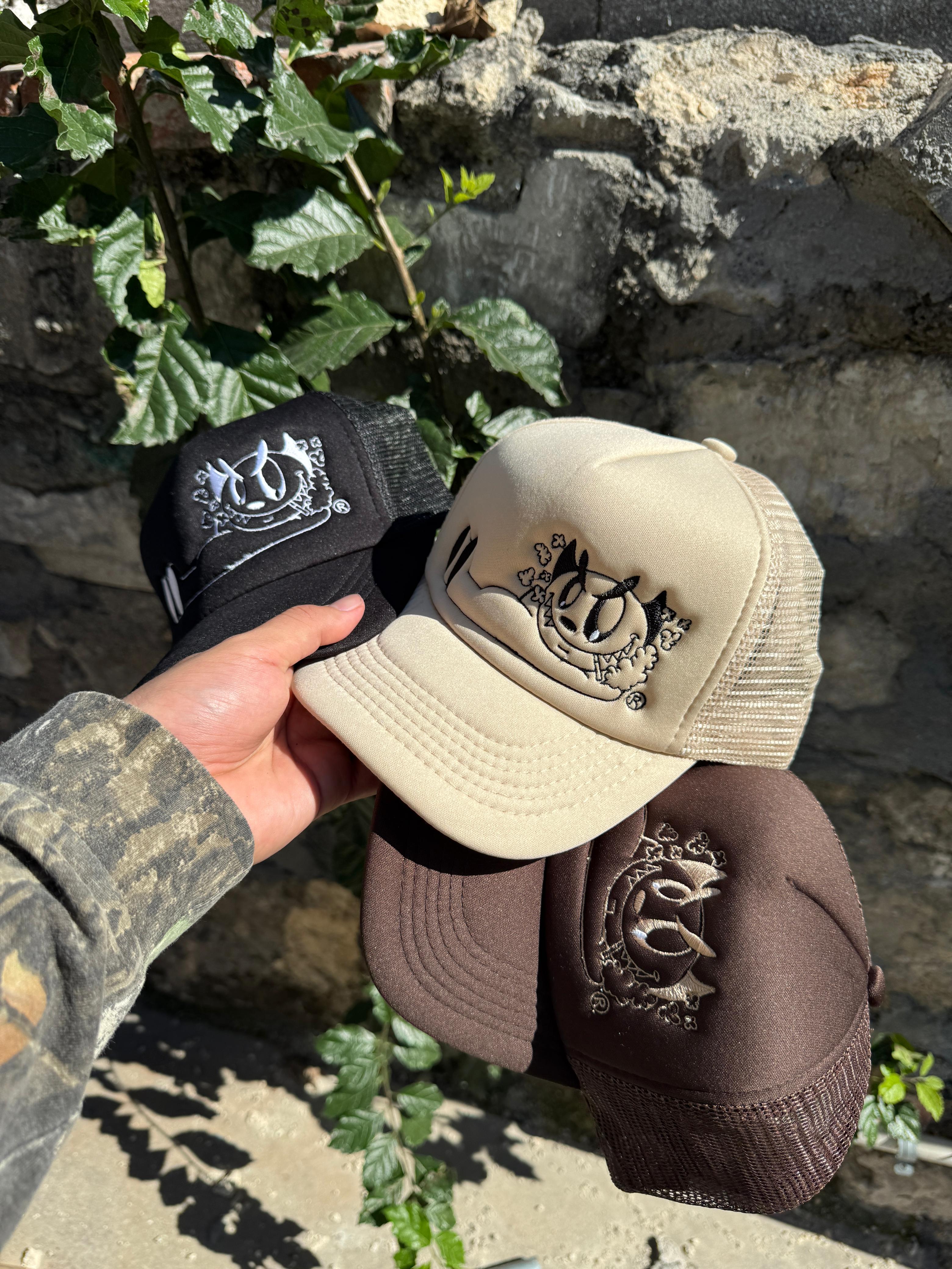 Demi Devil Trucker Hat (Cream)