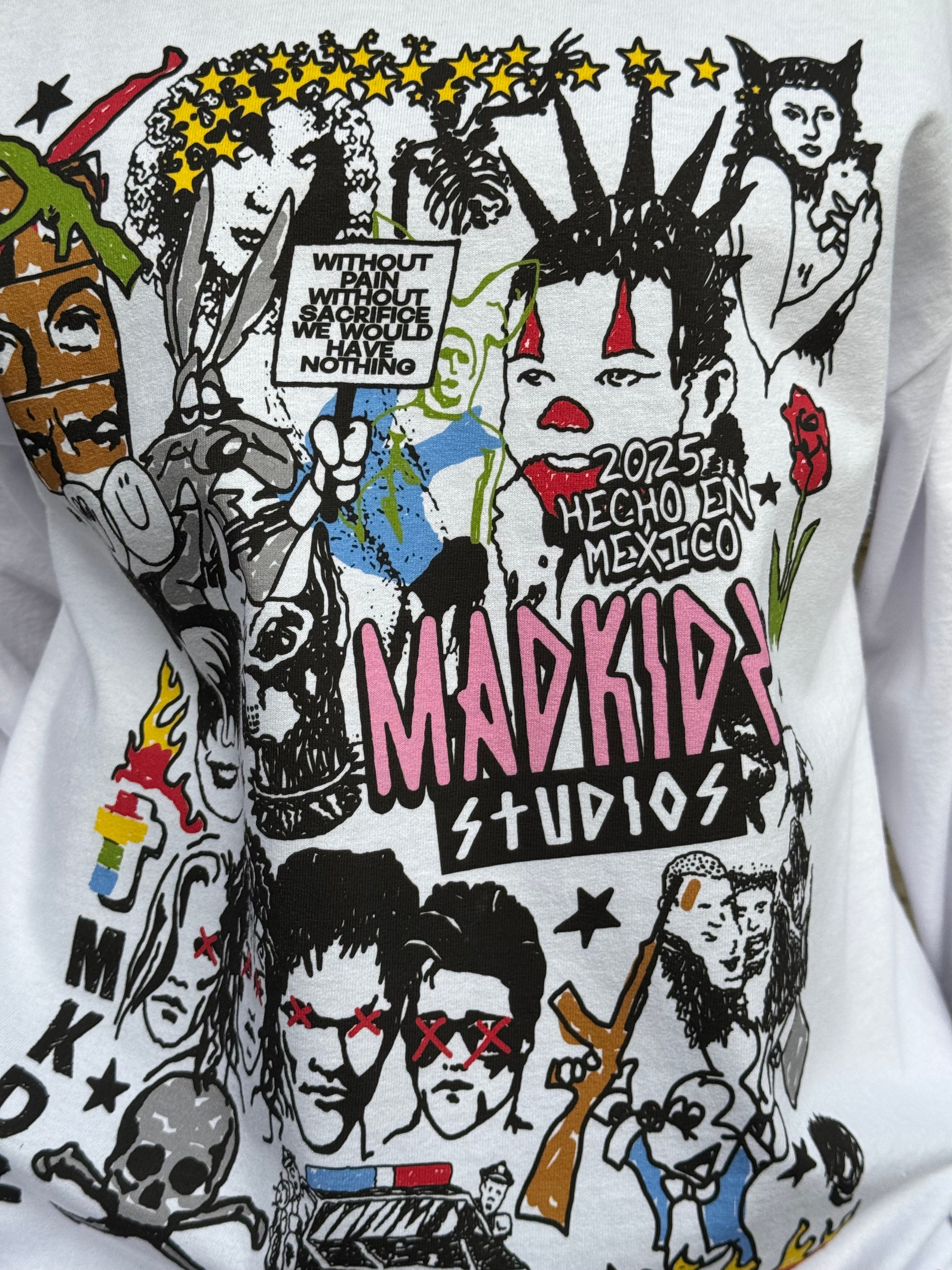 Graphic Riot Longsleeve Tee (White)