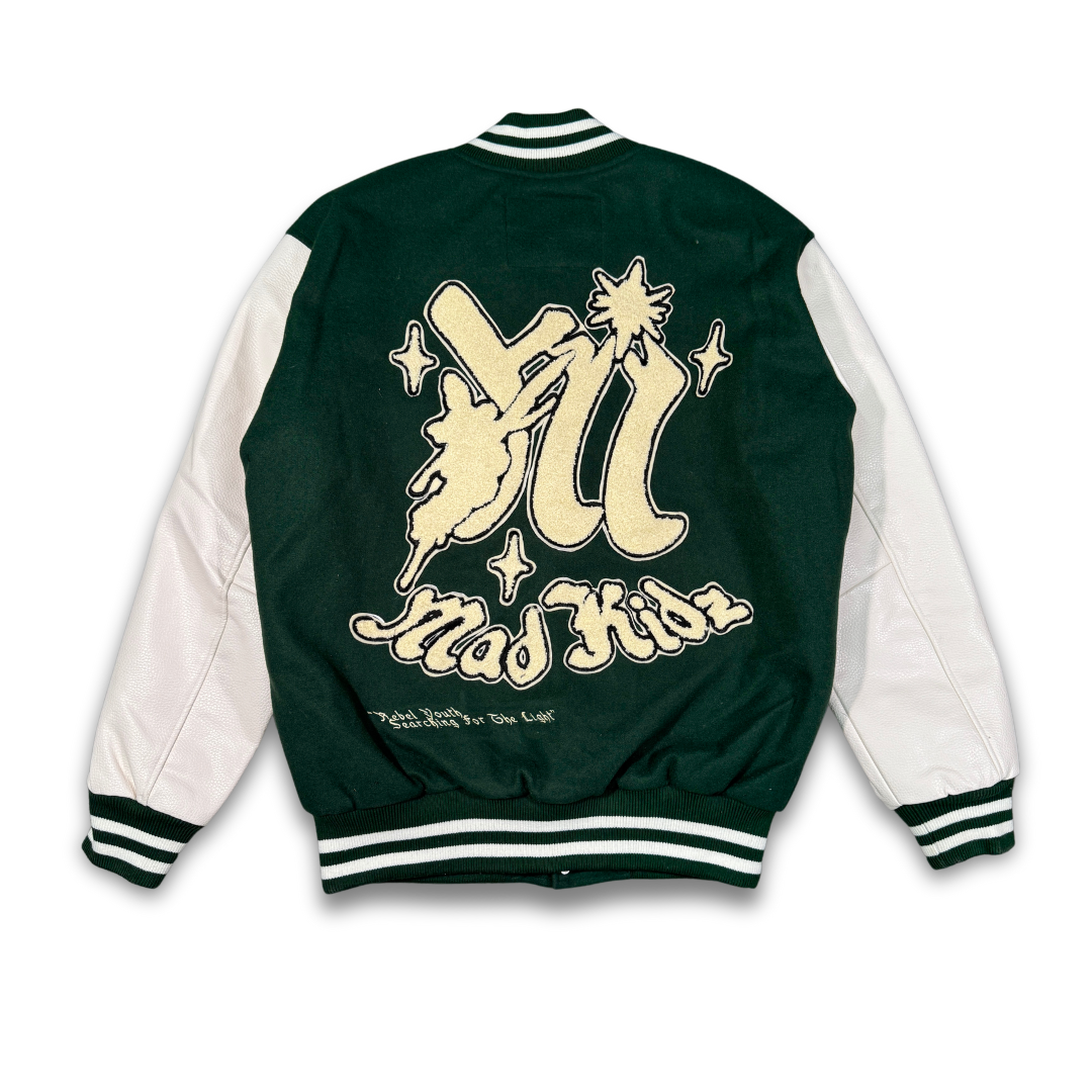 Heaven’s Door Leather College Jacket (Green)