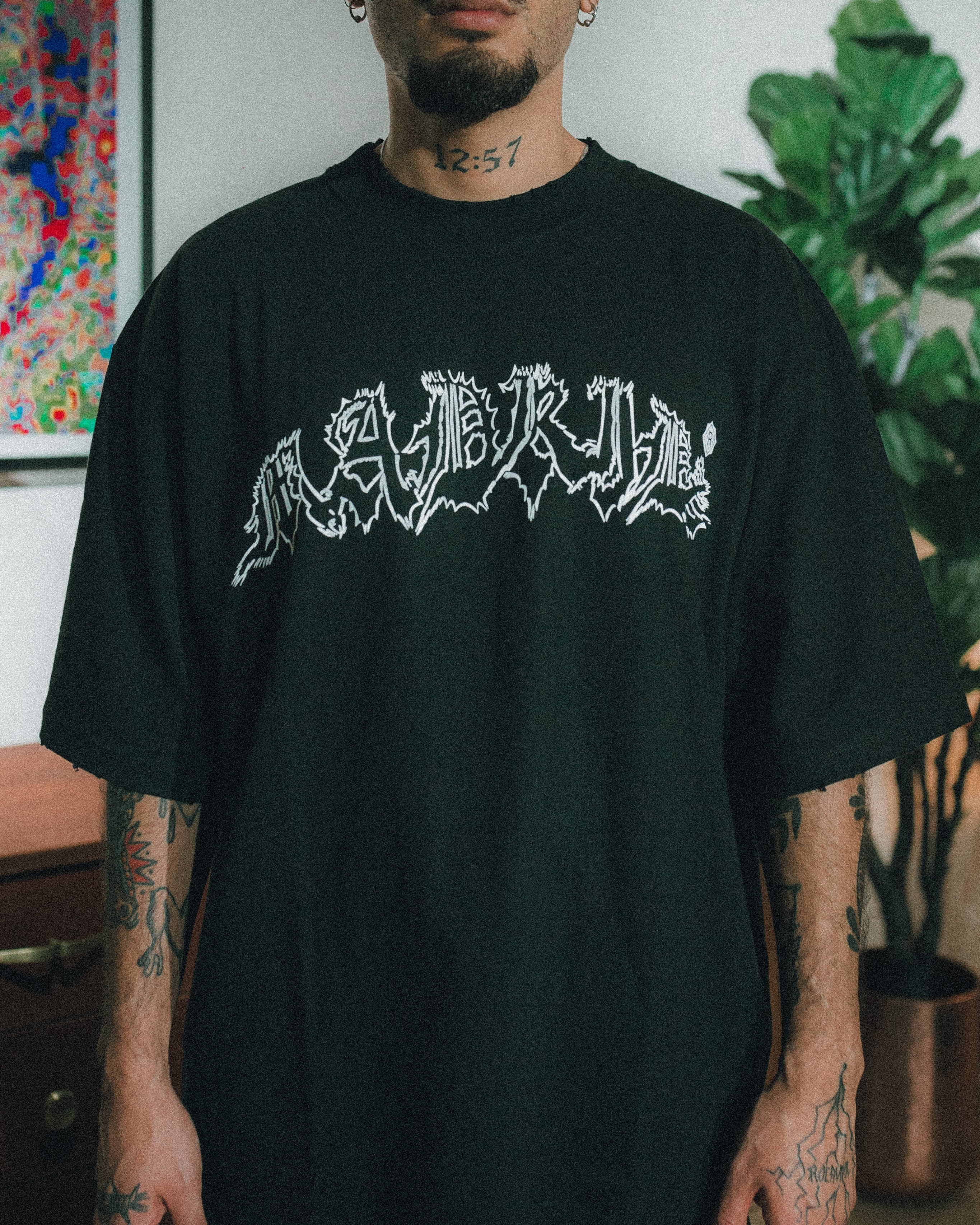 Abyss Oversized Premium T-Shirt (Black)