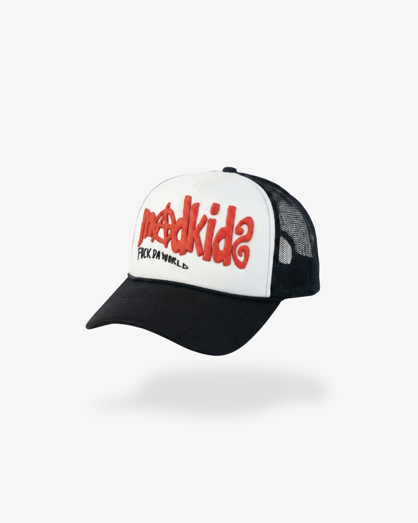 Fuck The World Trucker Hat (Black/White)