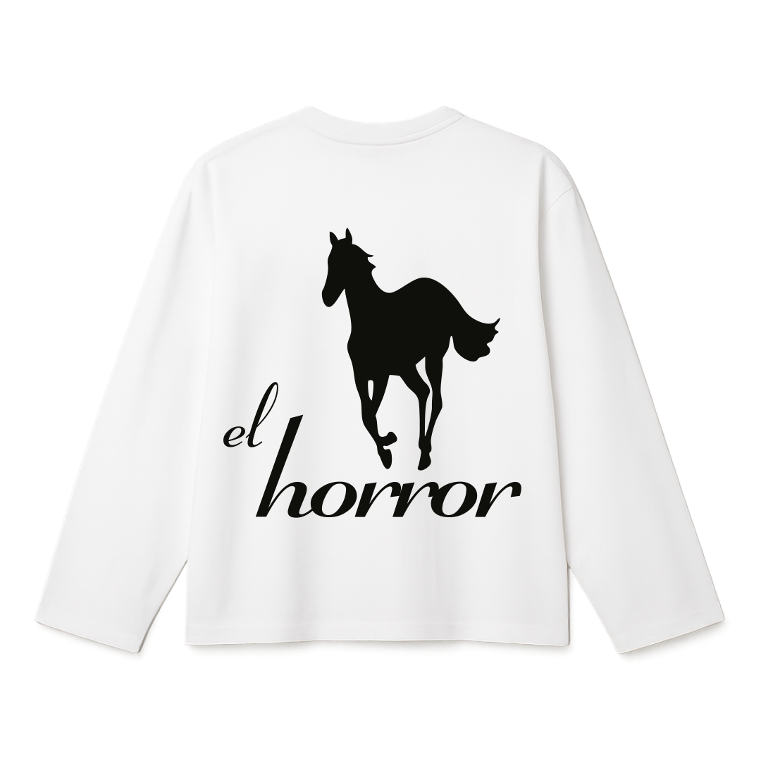 Pony Negro Longsleeve Tee (White)