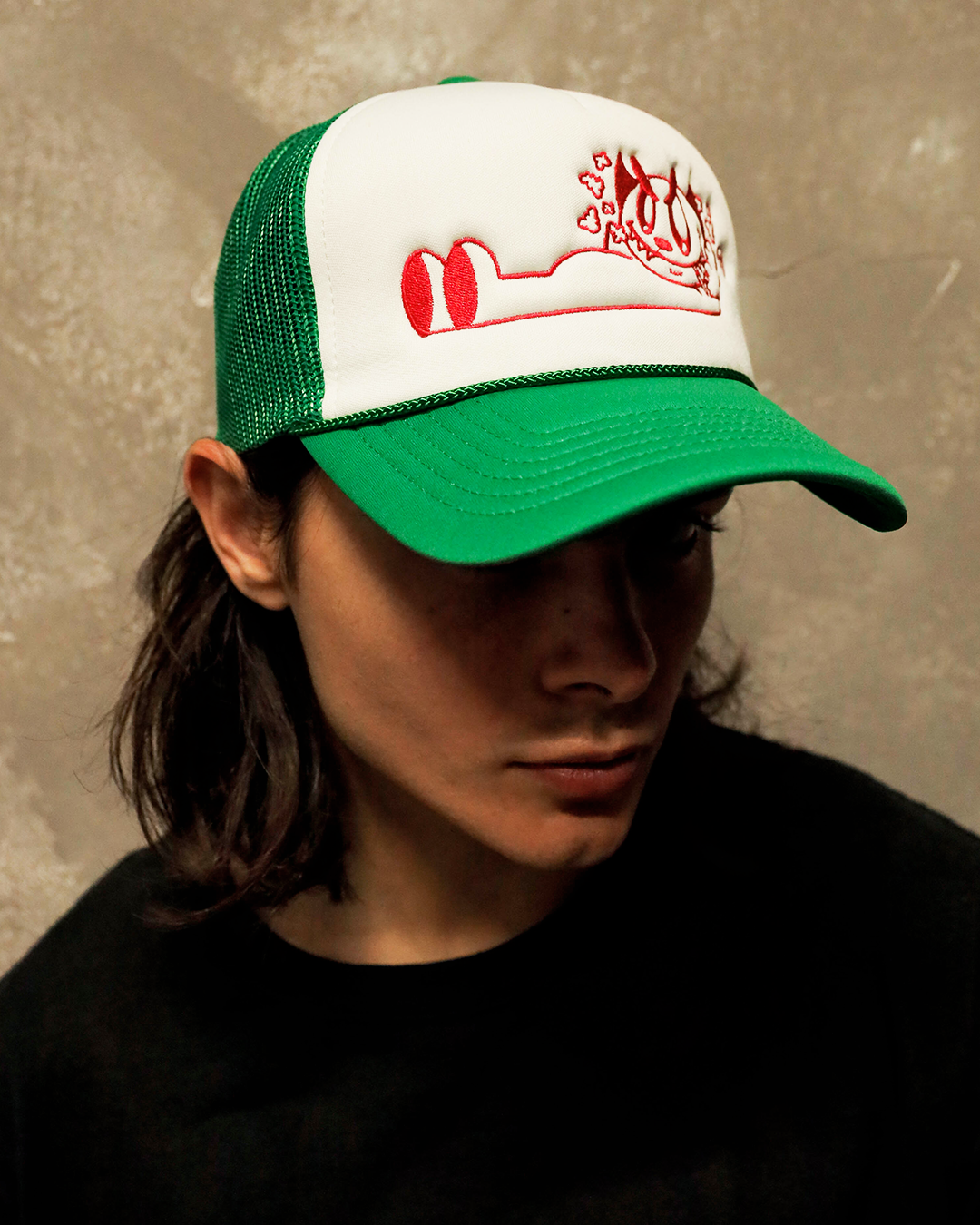 Little Devil Trucker Hat - Green / Red