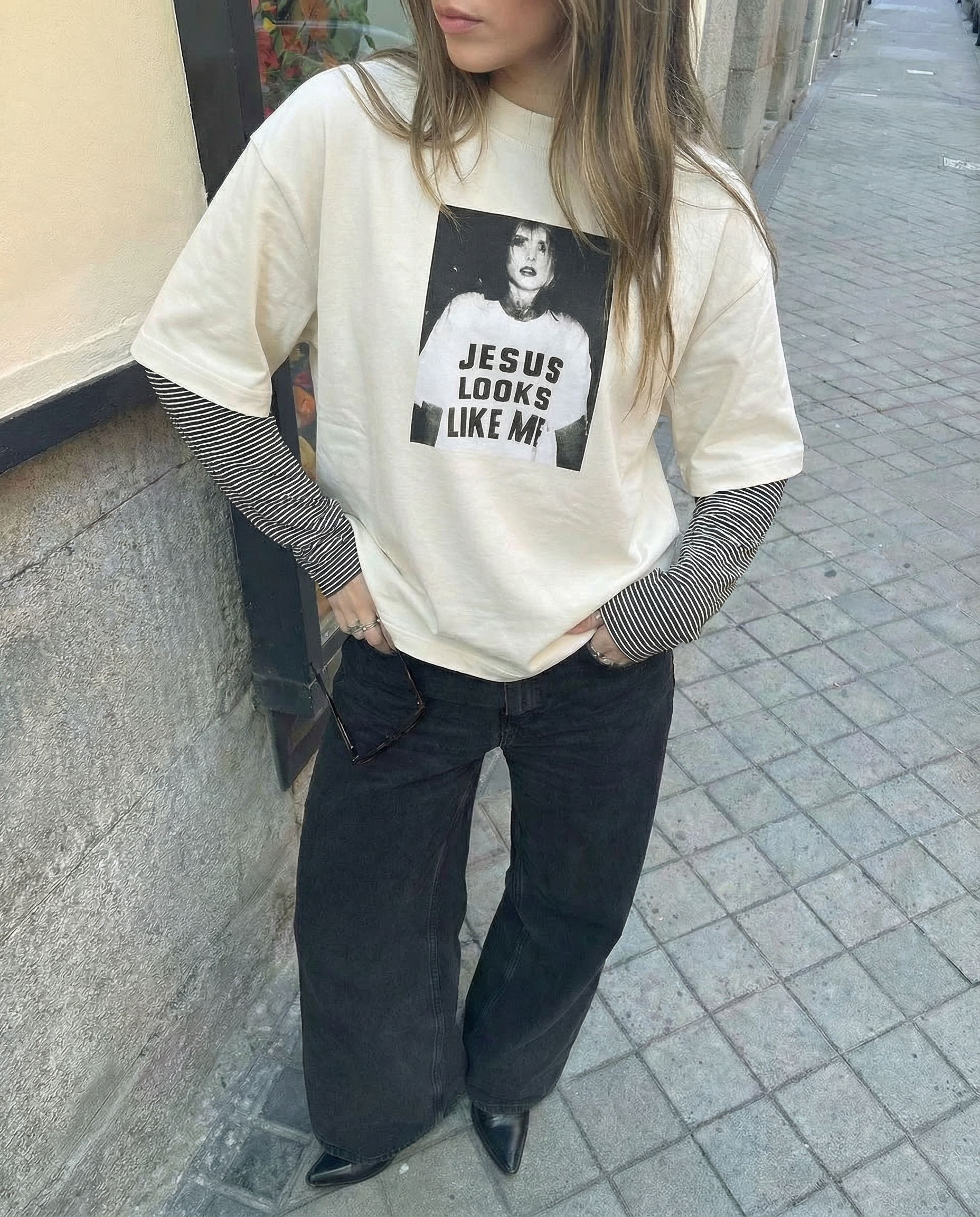 Jesus Looks Like Me Tee (Off White)