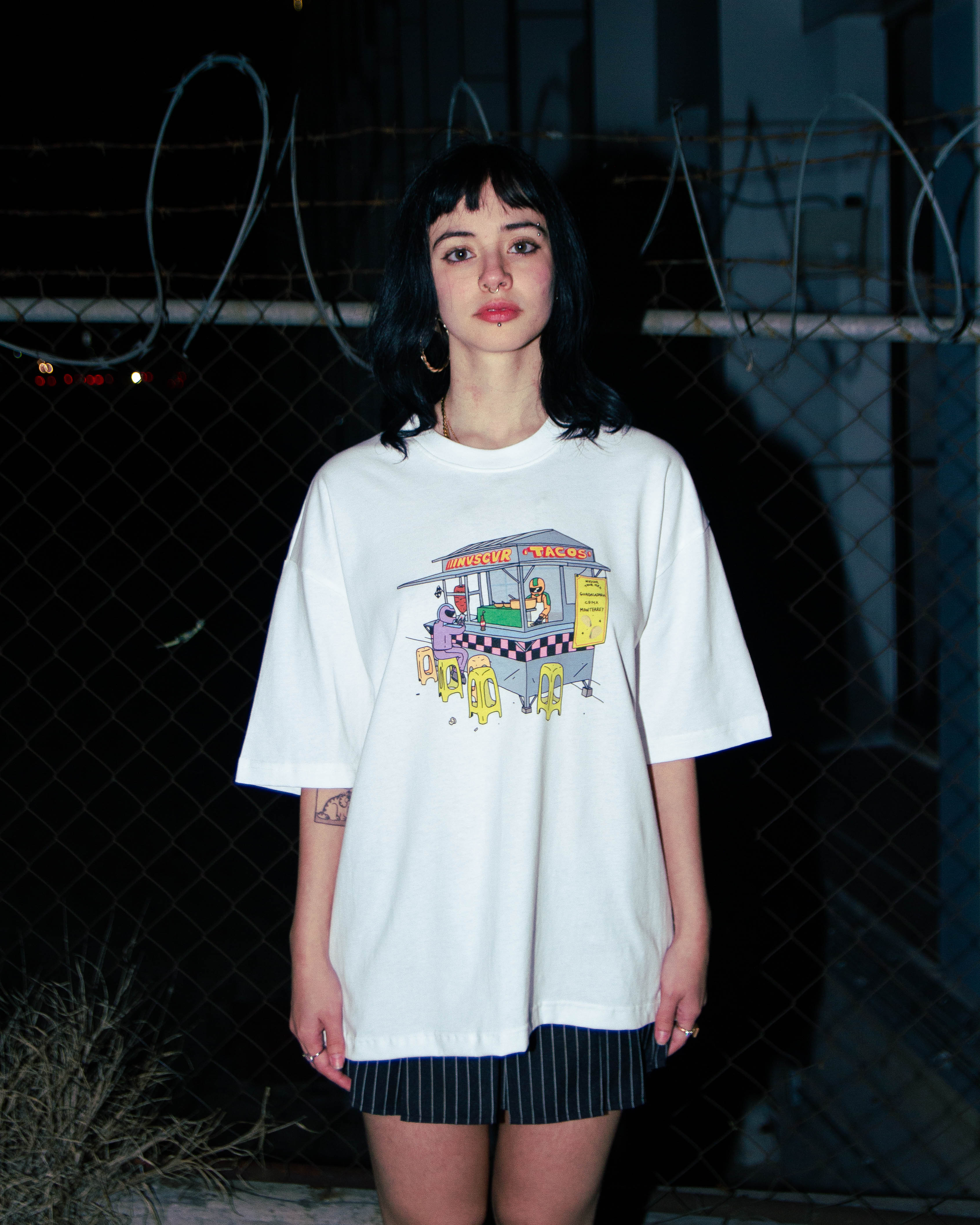 Nvscvr Tacos Tour Mex T-Shirt (White)