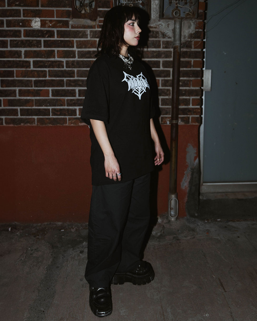 Grim Vulture Oversized Fit T-Shirt (Black)