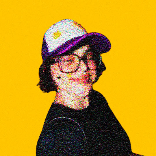 Little Devil Trucker Hat - Purple / Yellow