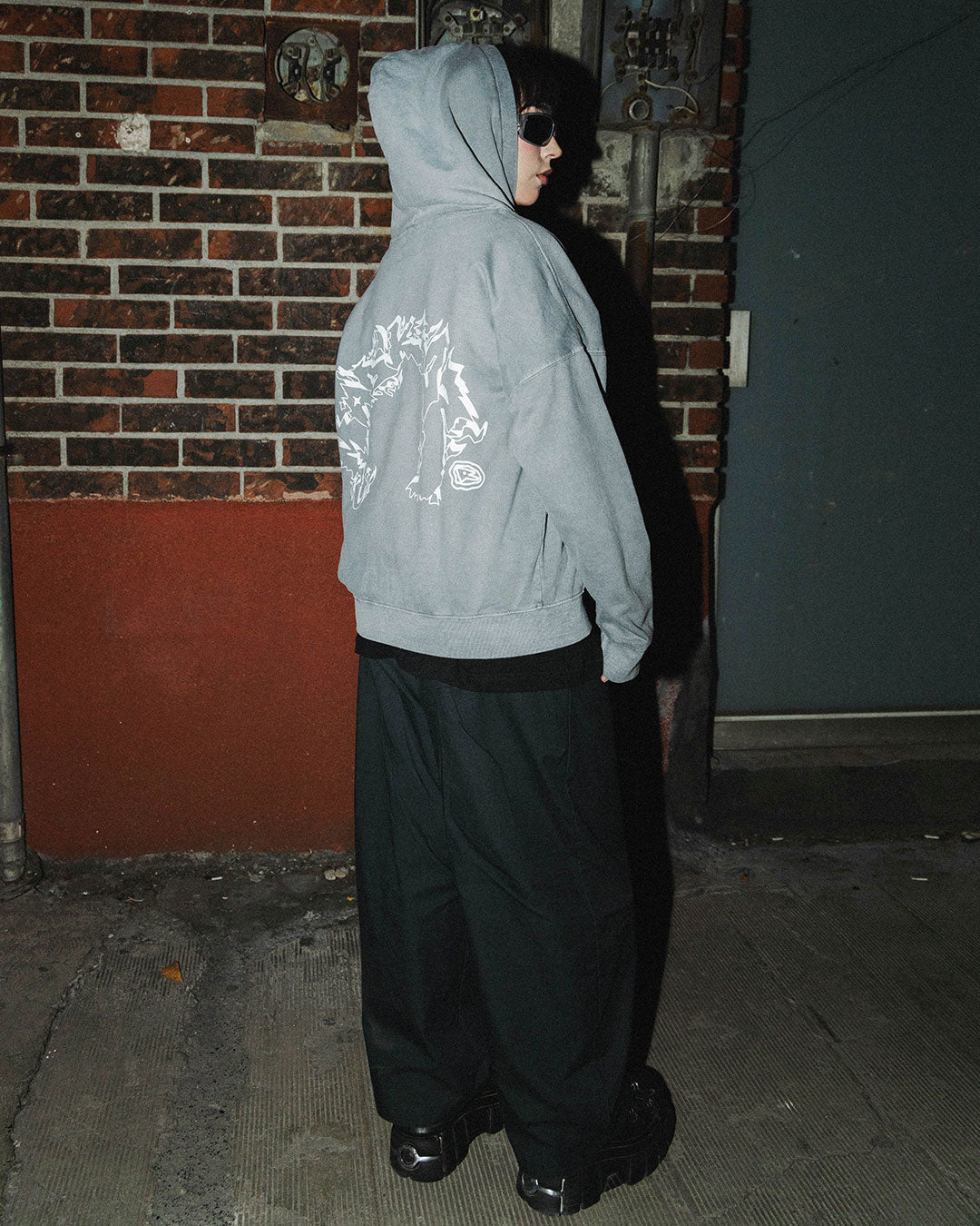 Vicious Hoodie Boxy Fit (Grey Garment Dye)