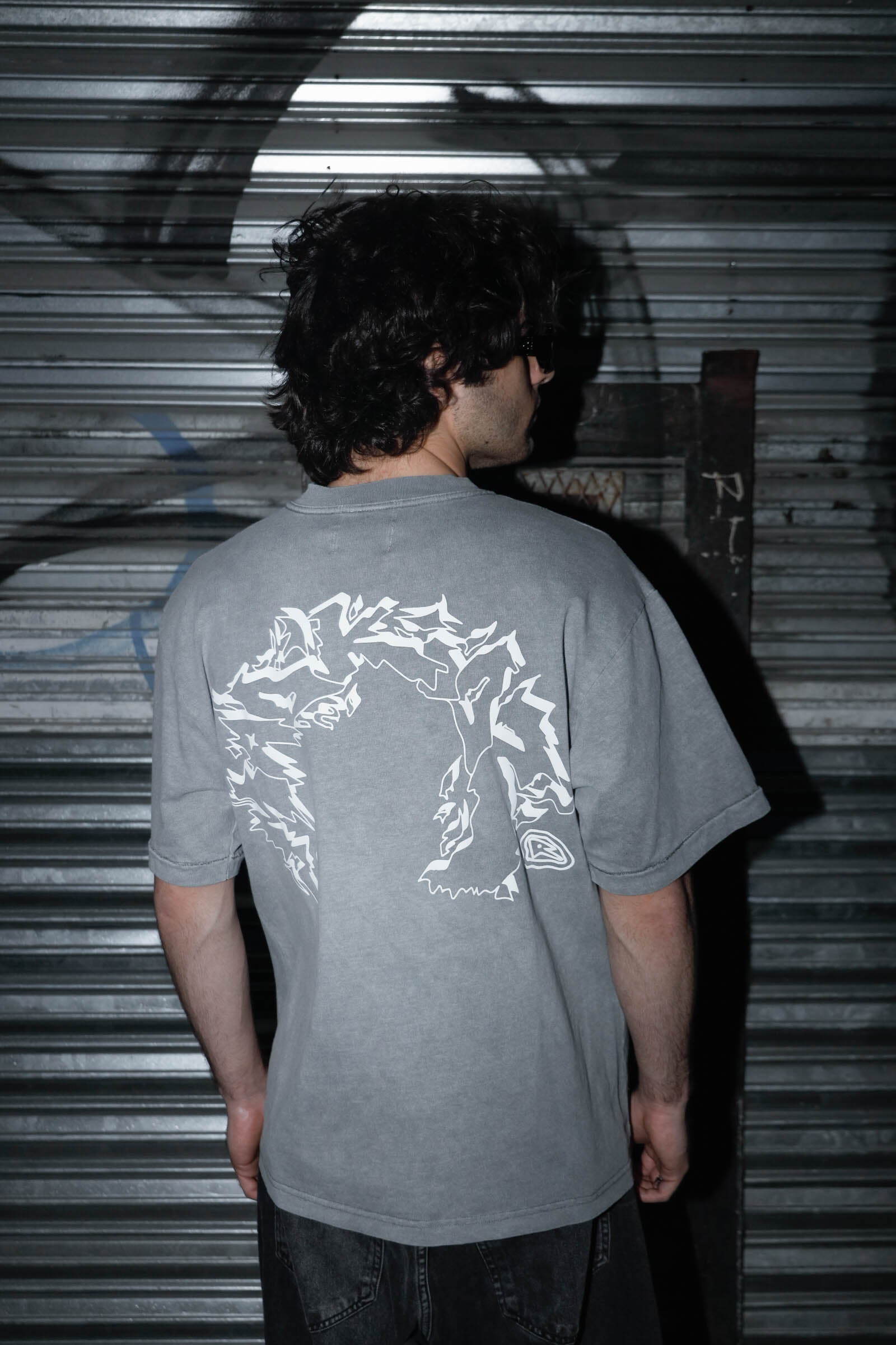 Vicious Oversized Fit T-Shirt (Grey Garment Dye)