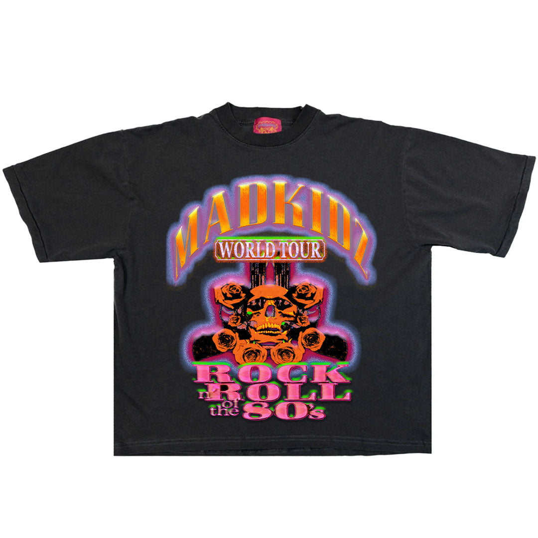 Mad Guns Cropped T-Shirt (Vintage Black)