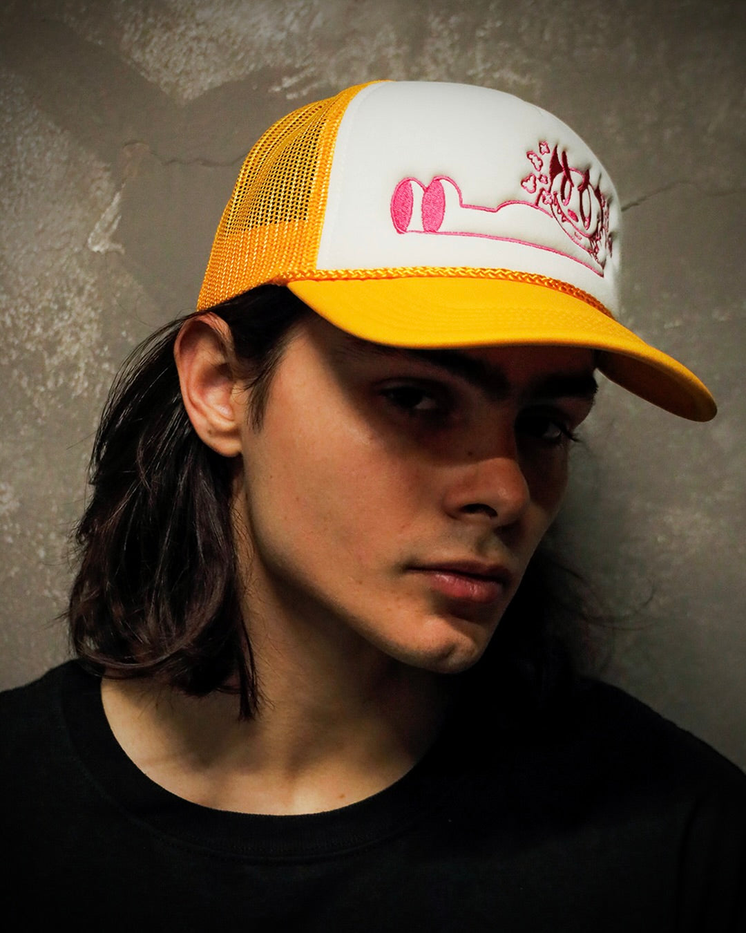 Little Devil Trucker Hat - White / Yellow