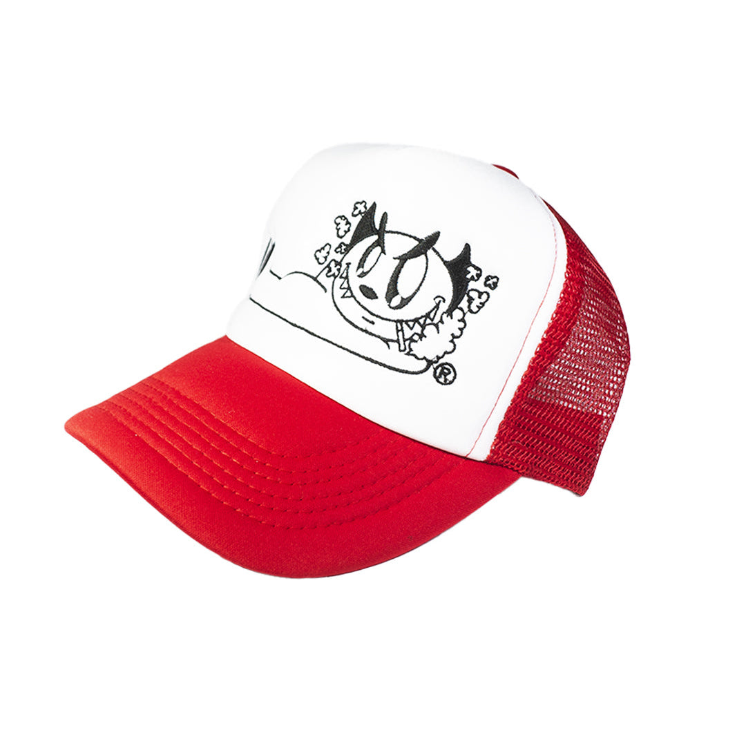 Demi Devil Trucker Hat (Red/White)