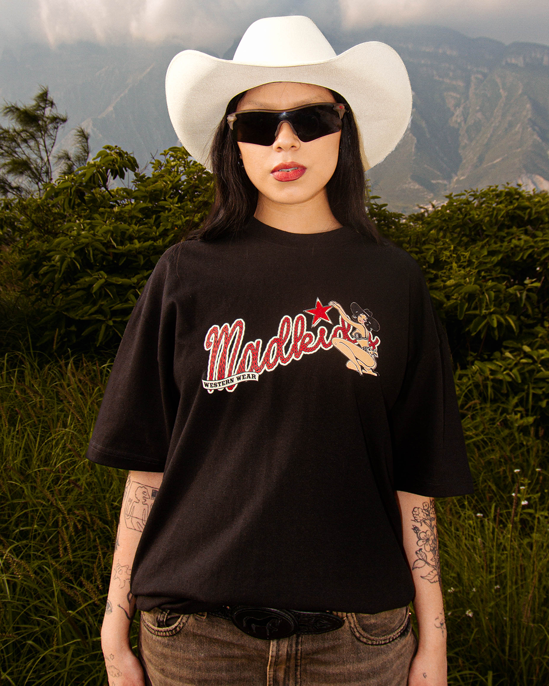 Rodeo Girl Relaxed Fit T-Shirt (Black)