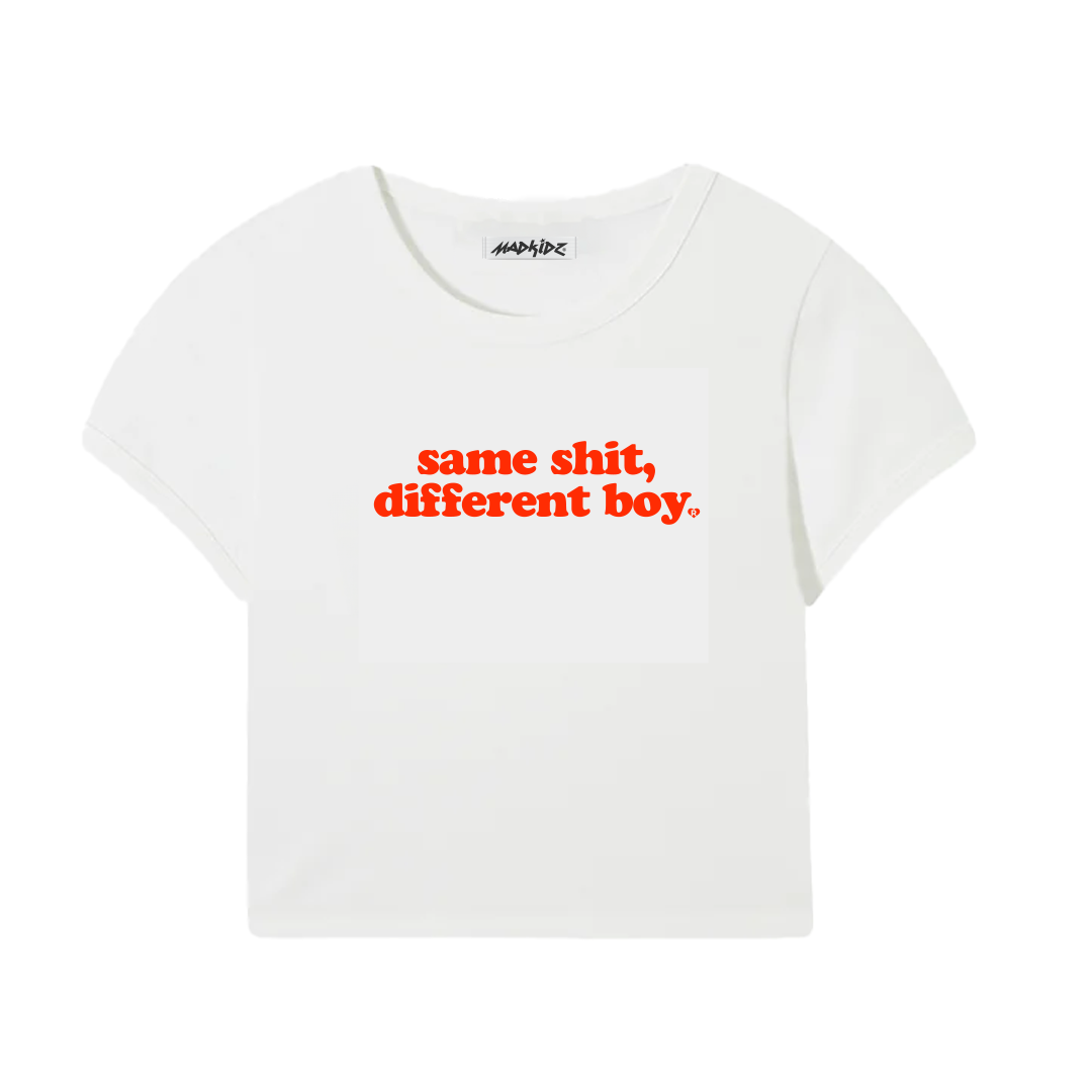 Same Shit, Different Boy Top (White)