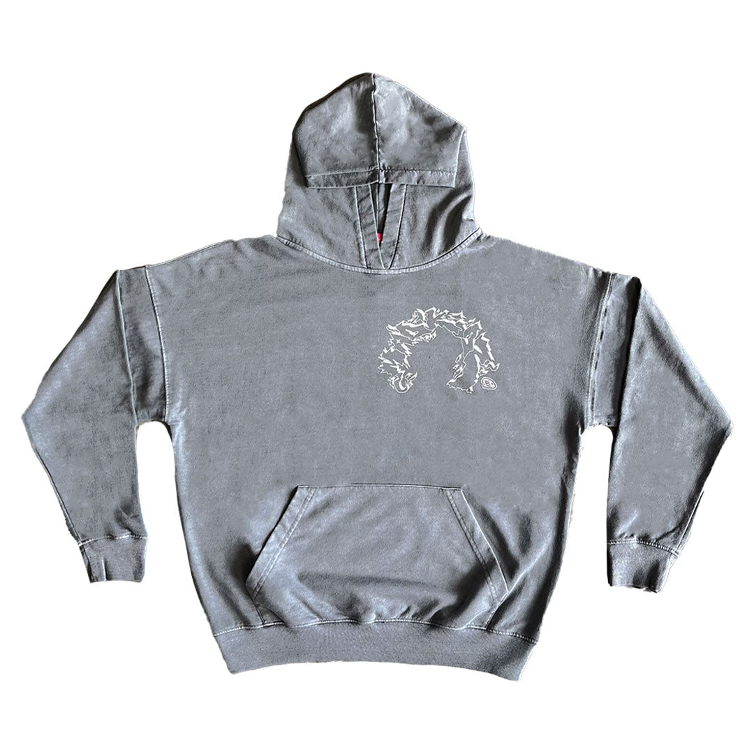 Vicious Hoodie Boxy Fit (Grey Garment Dye)