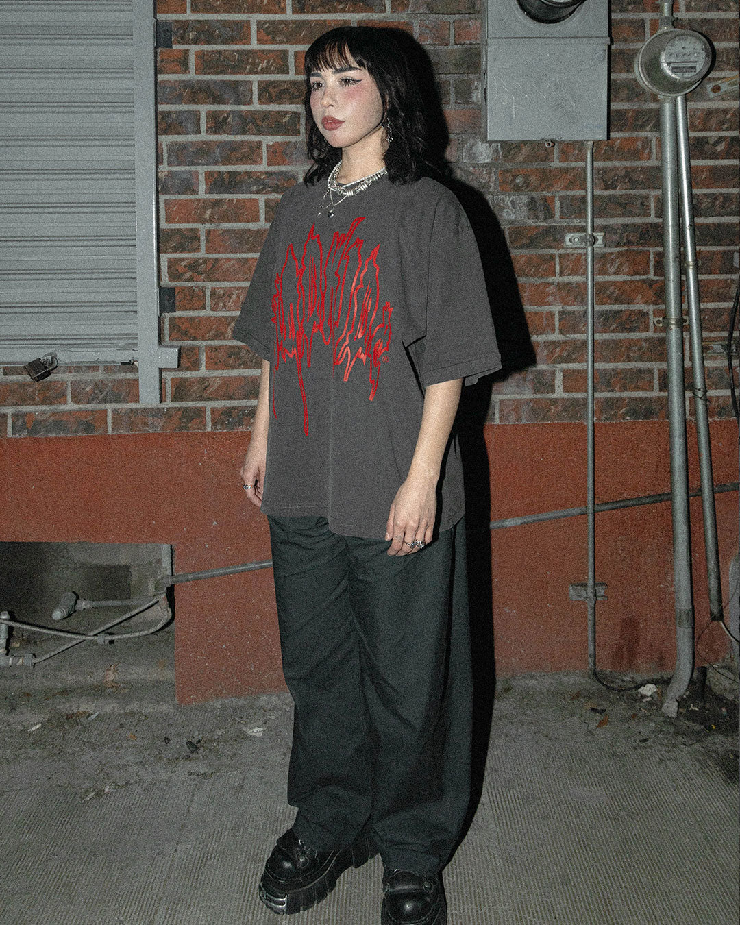 Modern Vampire Oversized Fit T-Shirt (Black/Garment Dye)