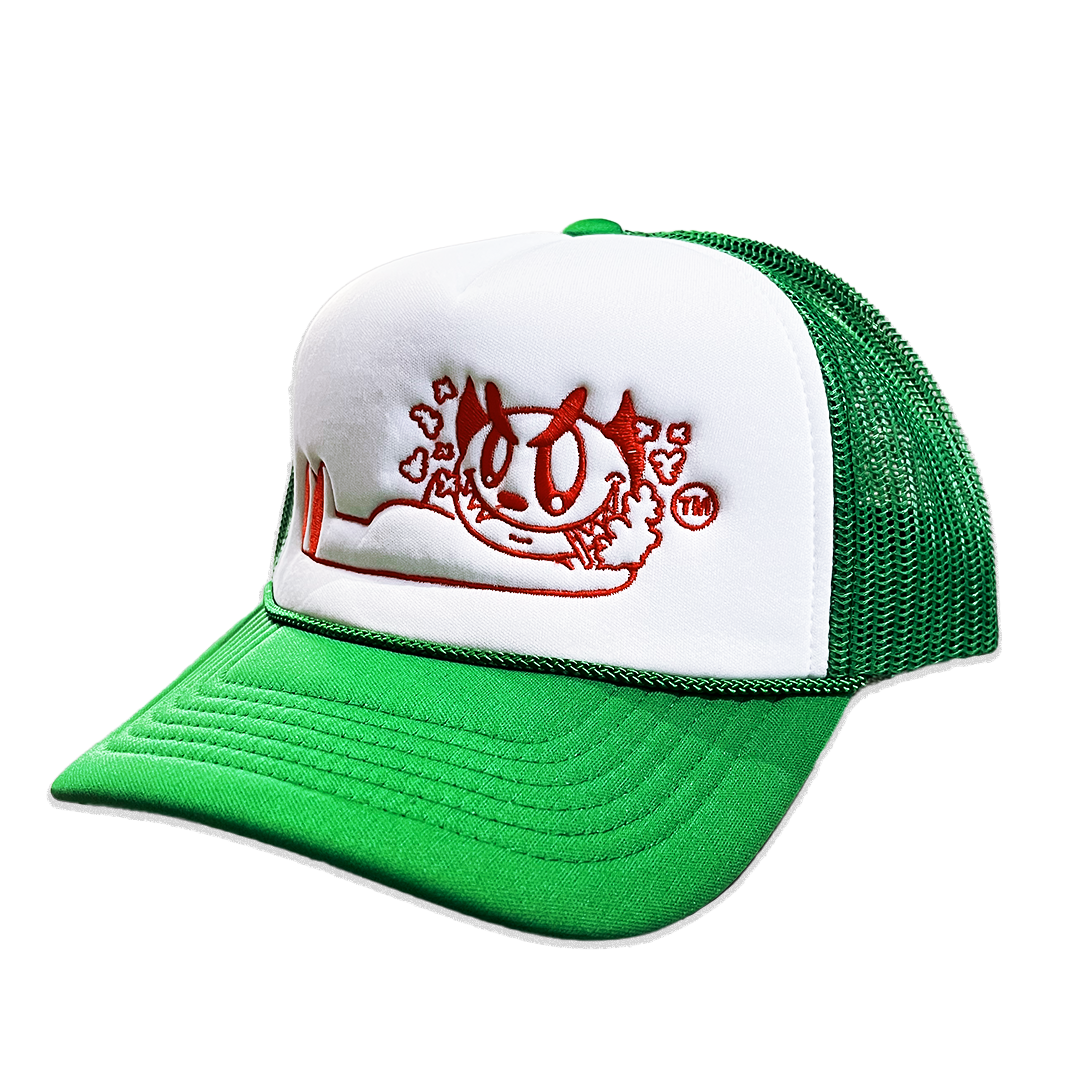 Little Devil Trucker Hat - Green / Red