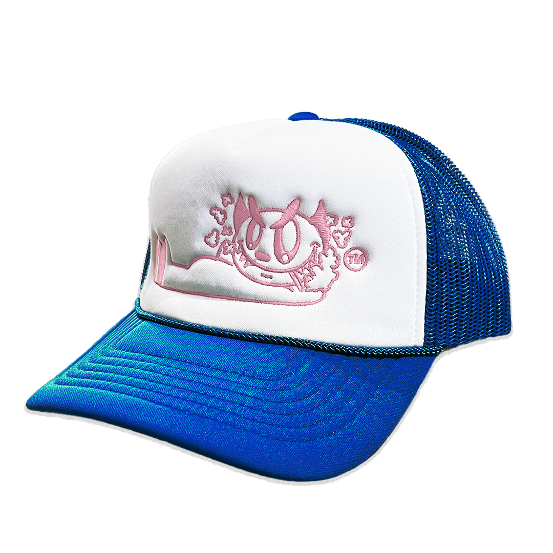 Little Devil Trucker Hat - Blue / Pink