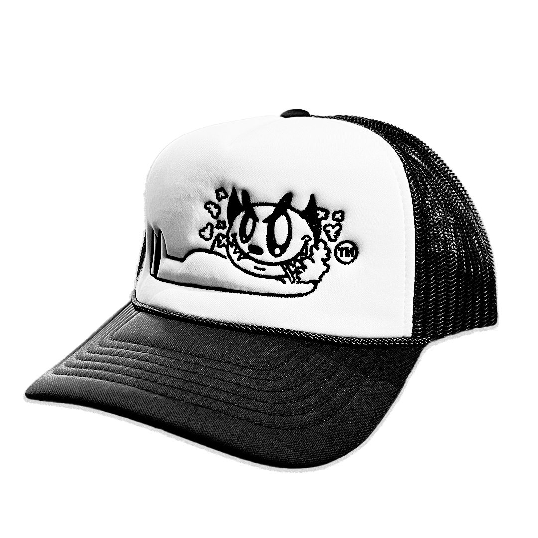 Little Devil Trucker Hat - Black / White