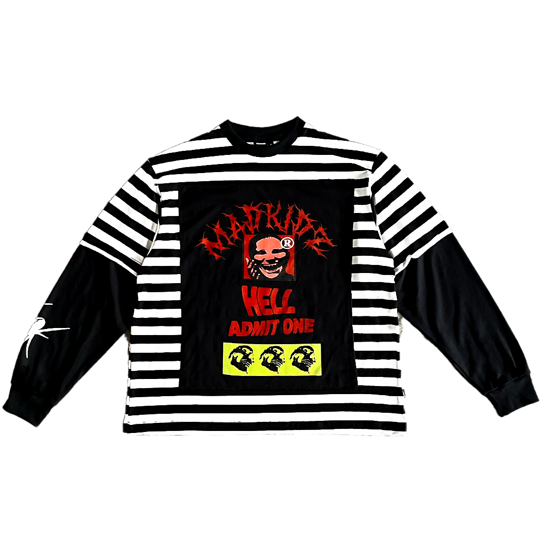 Hell Pass Stripes Oversized Fit T-Shirt