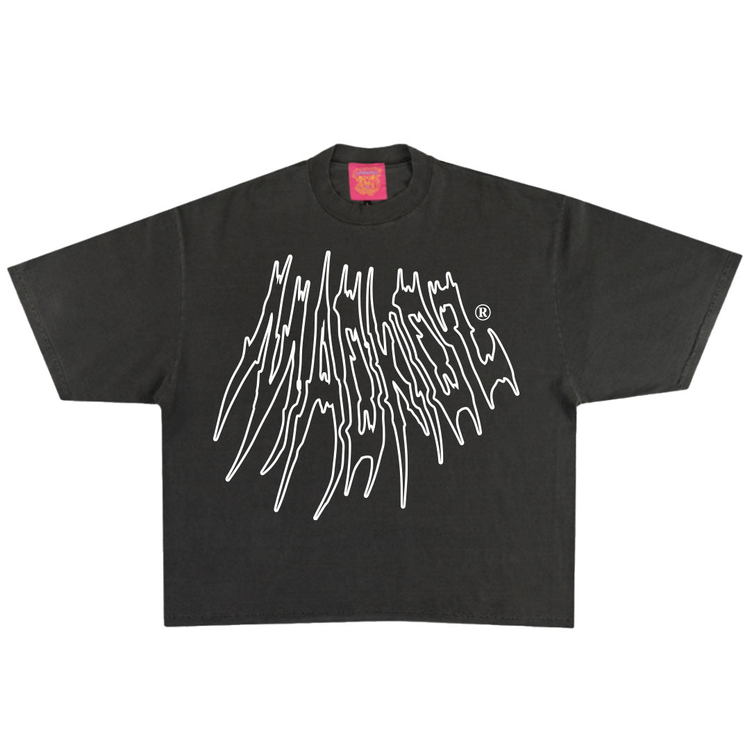 Torn Oversized Fit T-Shirt (Black Garment Dye)