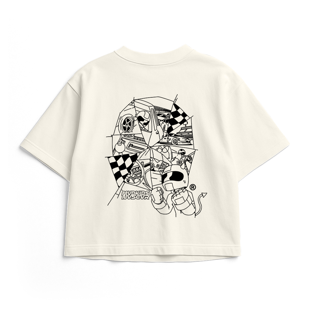 Mad Racer Tee (Off White)