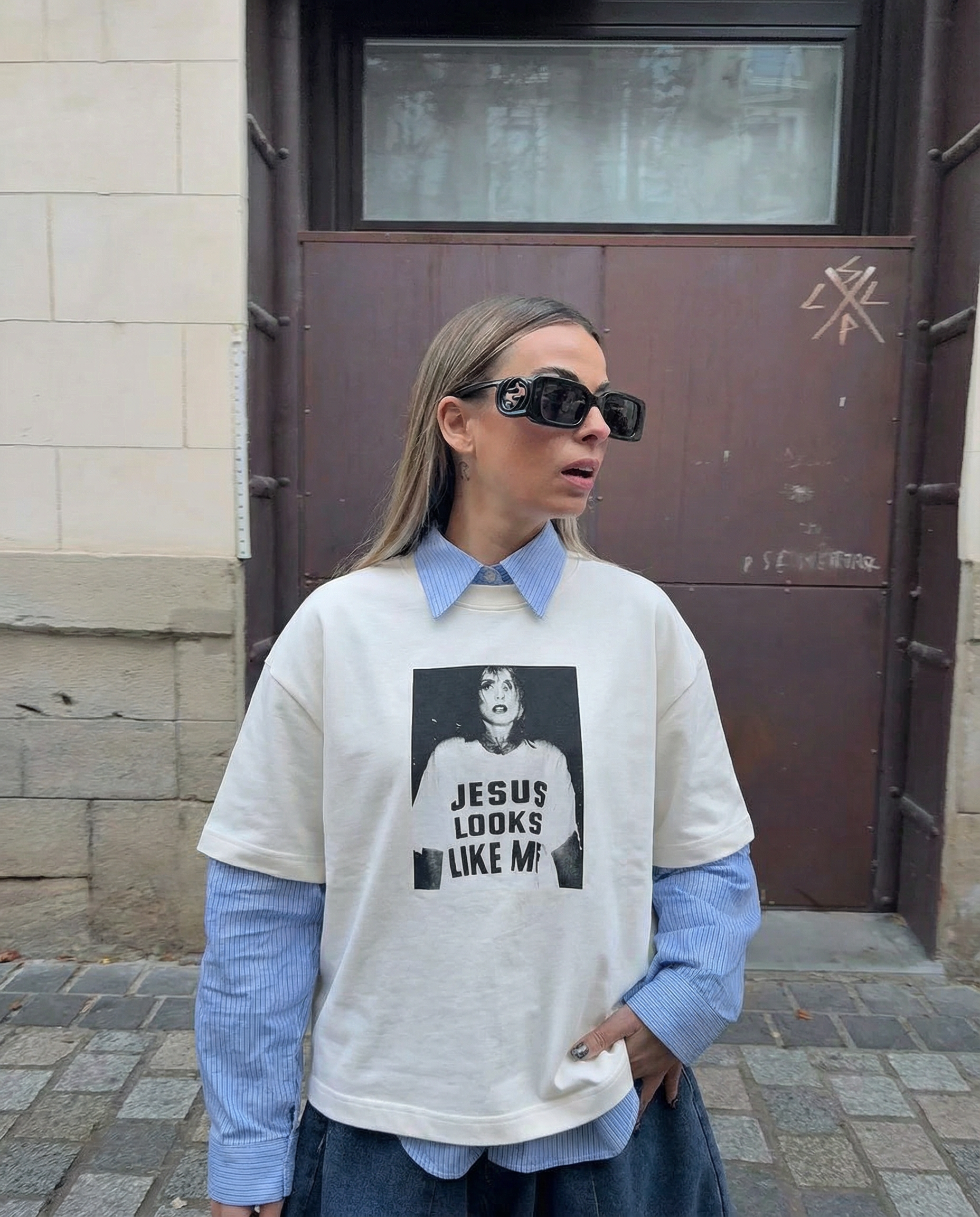 Jesus Looks Like Me Tee (Off White)