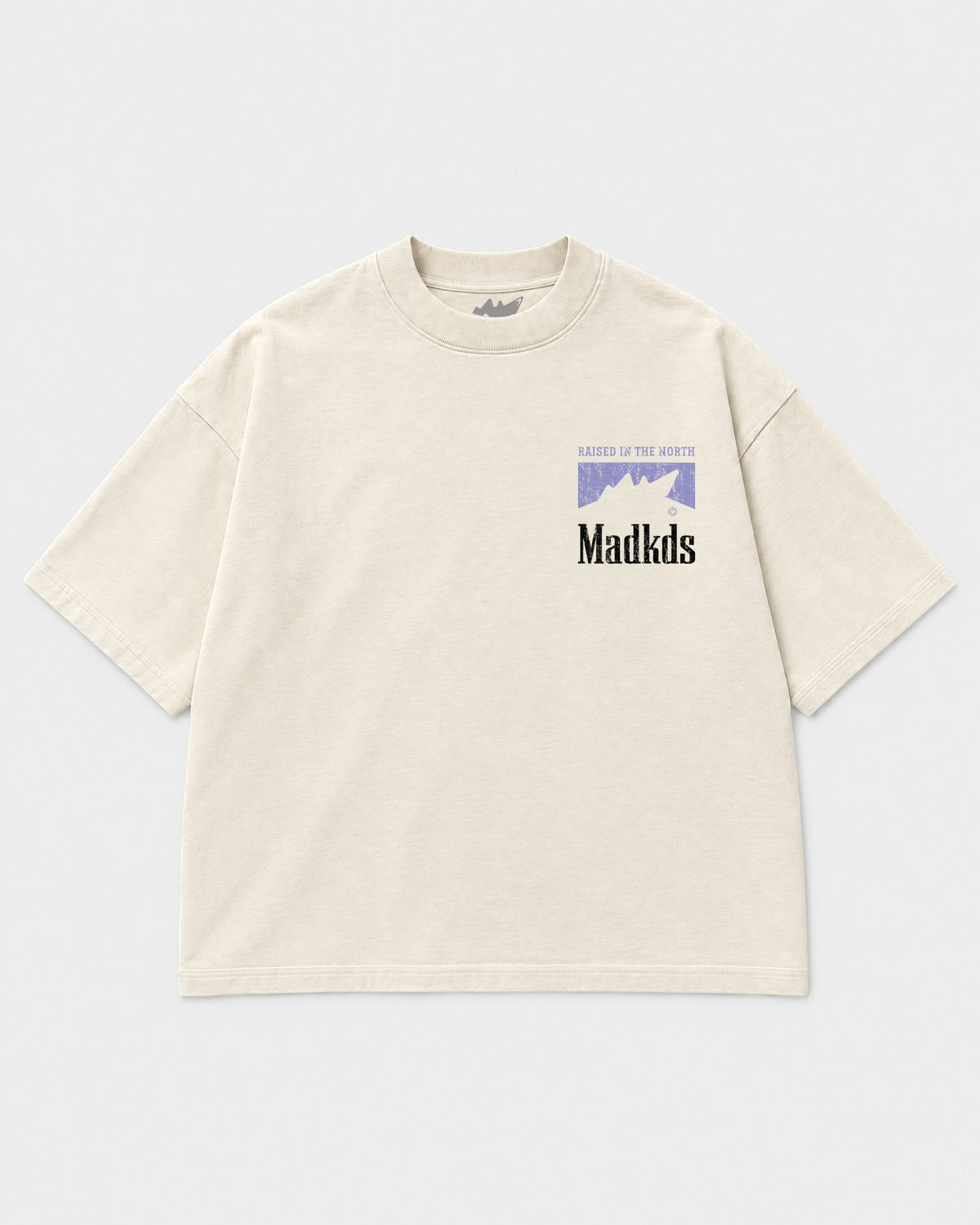 Madkidz RITN Tee Pearl White - mockup frente