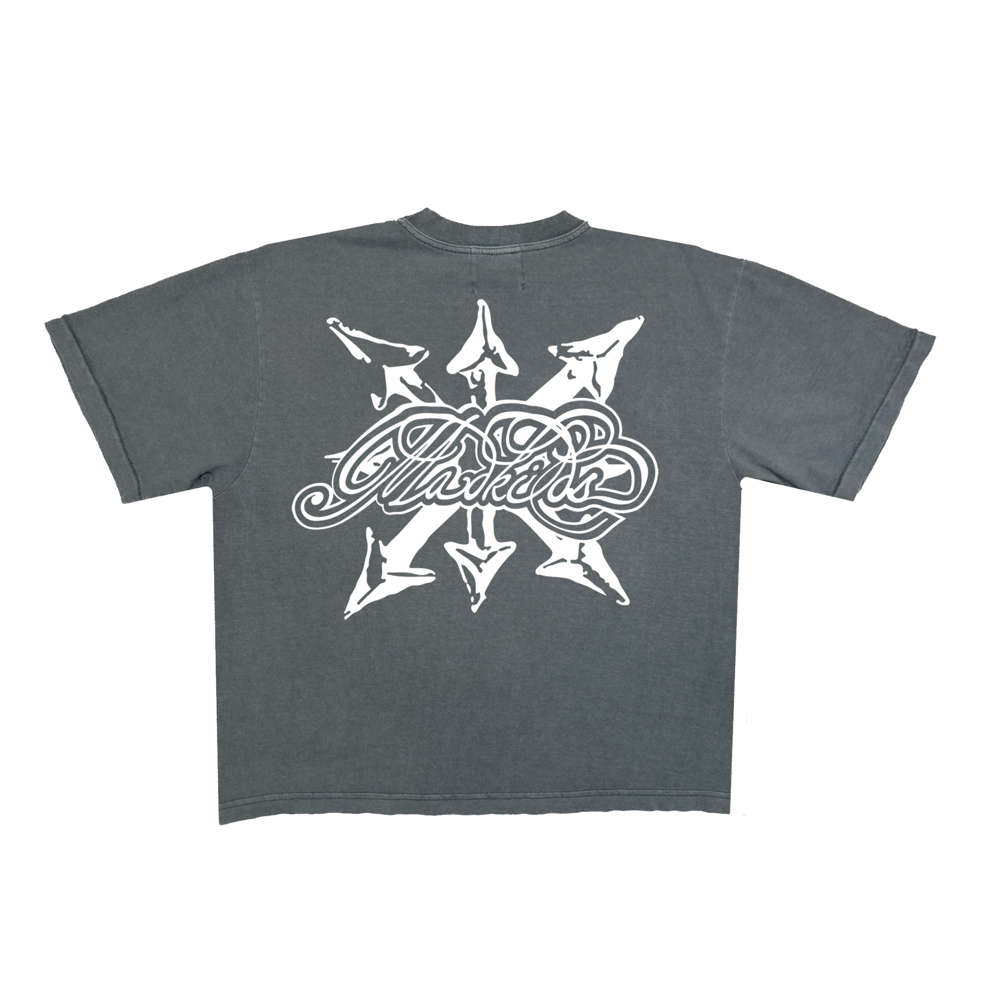 White Arrows Boxy T-Shirt (Shadow Grey)