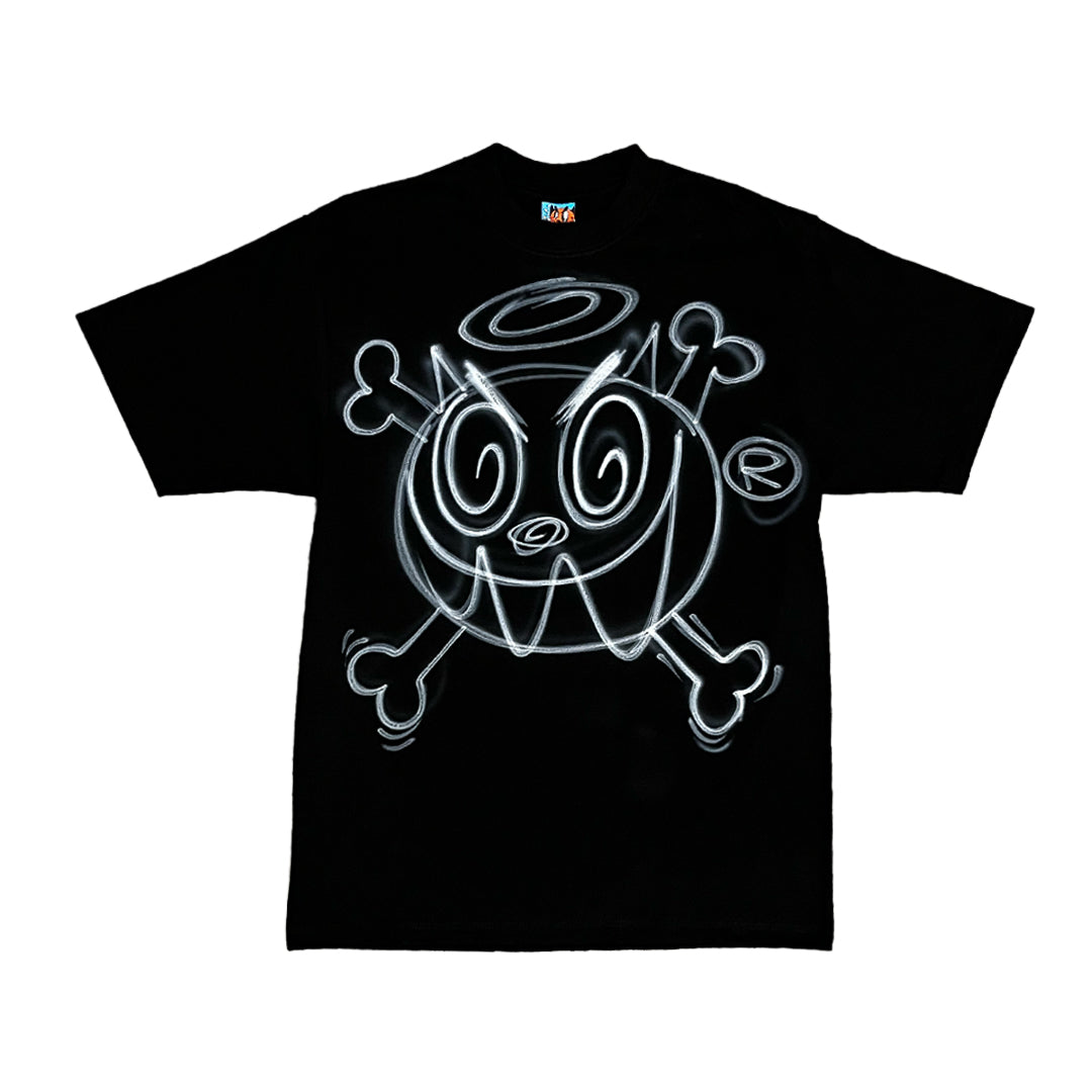 "AIRBRUSHING" Heavyweight T-shirt (Black)