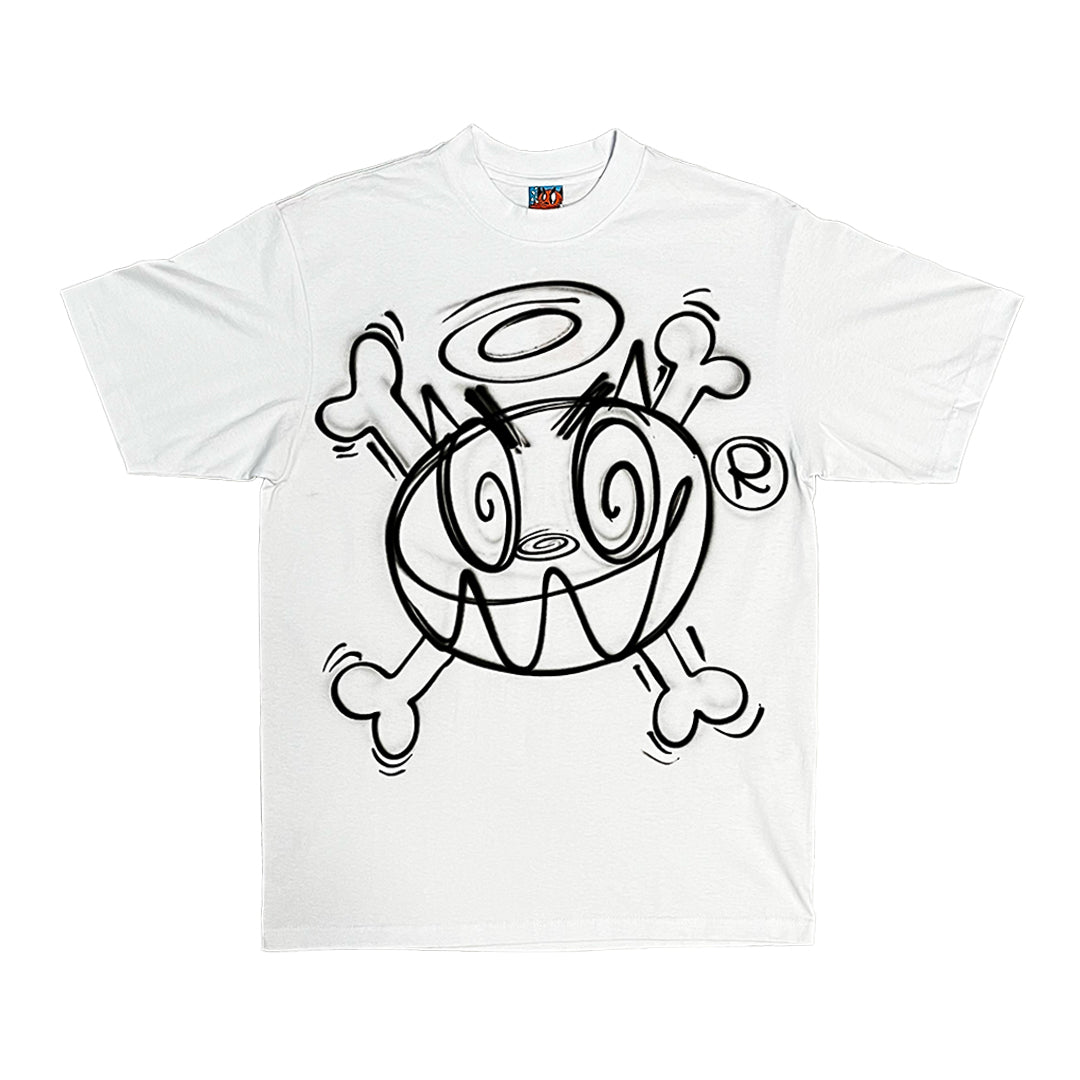 "AIRBRUSHING" Heavyweight T-shirt (White)