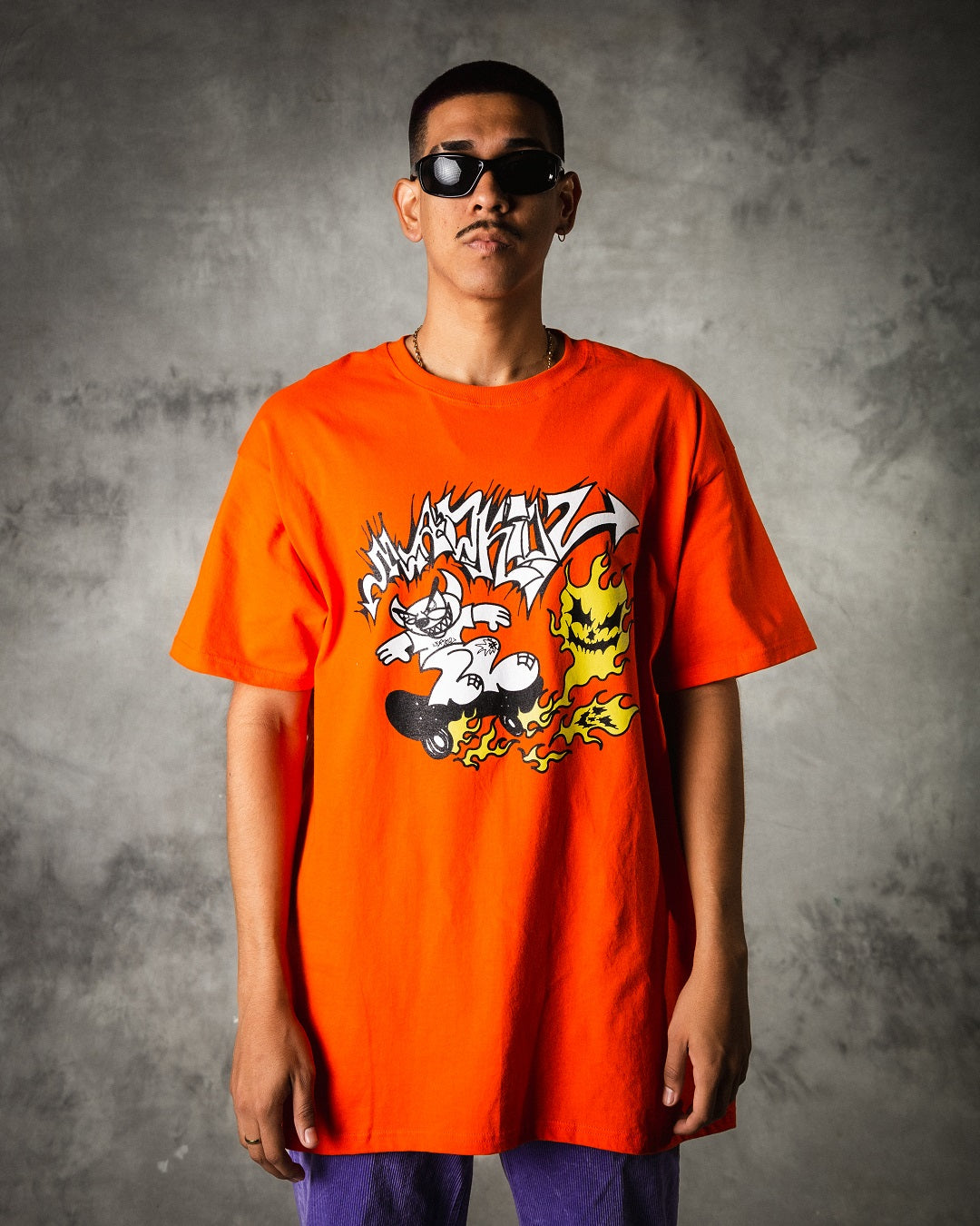 Mad Skater T-Shirt (Orange)