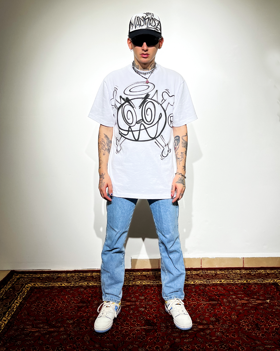 "AIRBRUSHING" Heavyweight T-shirt (White)