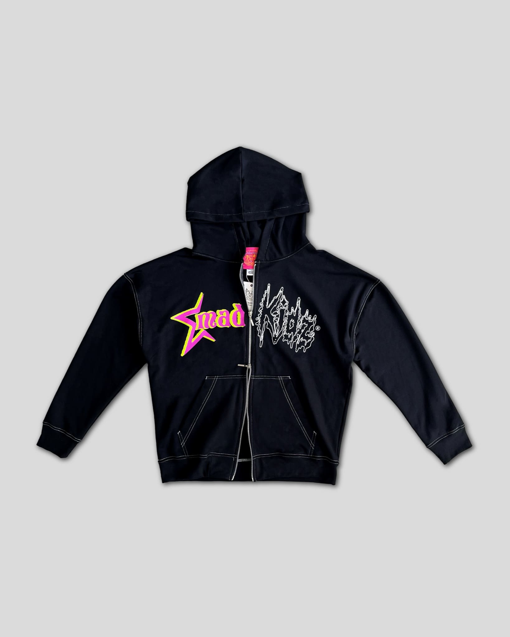 Double Zip Hoodie (Black)